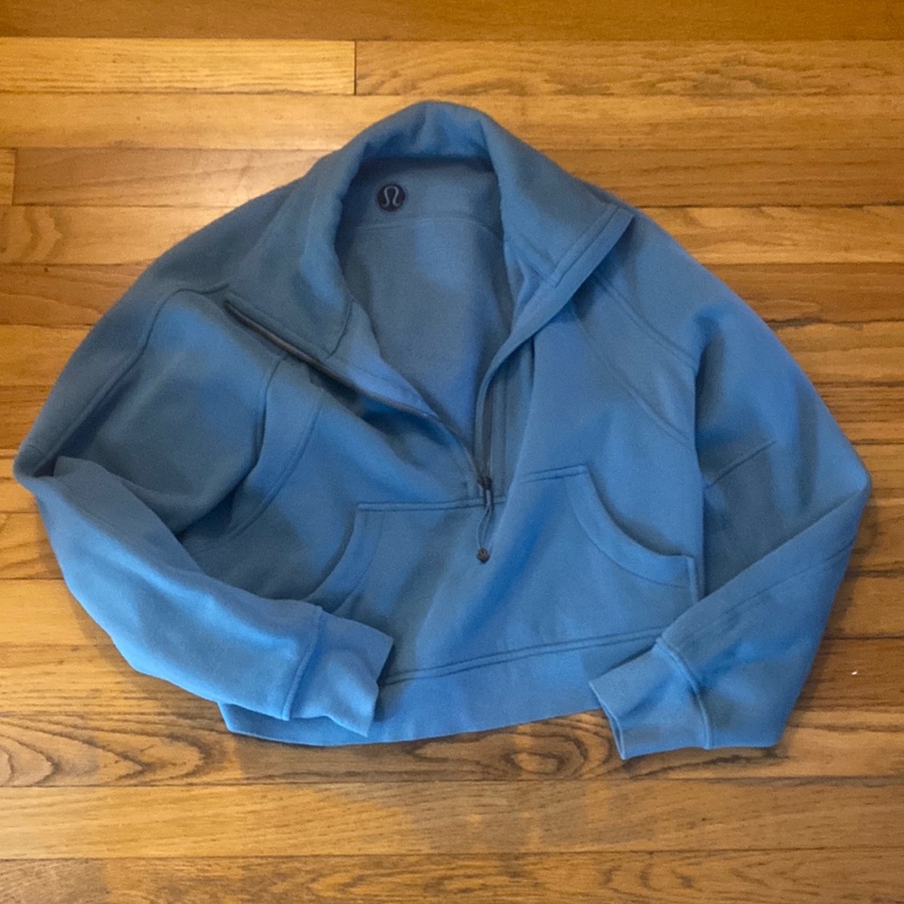 Cropped scuba hoodie